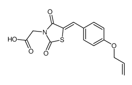 2-[2,4-dioxo-5-[(4-prop-2-enoxyphenyl)methylidene]-1,3-thiazolidin-3-yl]acetic acid Structure