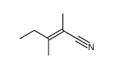 2,3-dimethyl-pent-2-enenitrile结构式