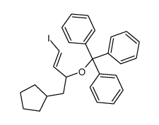 4-cyclopentyl-1-iodo-3-triphenylmethoxy-1-trans-butene Structure