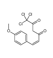 (E)-1,1,1-trichloro-6-(4-methoxyphenyl)hex-5-ene-2,4-dione结构式