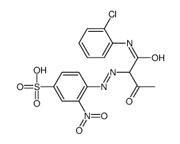 4-[[1-[[(2-chlorophenyl)amino]carbonyl]-2-oxopropyl]azo]-3-nitrobenzenesulphonic acid Structure