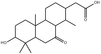 Tetradecahydro-7-hydroxy-1,4b,8,8-tetramethyl-10-oxo-2-phenanthreneacetic acid structure