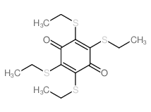 2,3,5,6-tetrakis(ethylsulfanyl)cyclohexa-2,5-diene-1,4-dione Structure