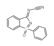Cyanamide,(1-oxido-1-phenyl-3H-1l4-1,2-benzisothiazol-3-ylidene)- (9CI)结构式