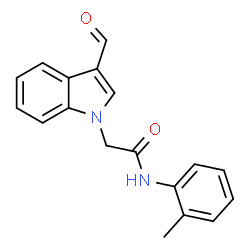 1H-Indole-1-acetamide,3-formyl-N-(2-methylphenyl)-(9CI) structure