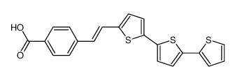 4-[2-[5-(5-thiophen-2-ylthiophen-2-yl)thiophen-2-yl]ethenyl]benzoic acid Structure