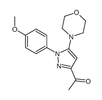 1-[1-(4-methoxyphenyl)-5-morpholin-4-ylpyrazol-3-yl]ethanone Structure