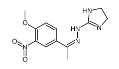 N-(4,5-Dihydro-1H-imidazol-2-yl)-N'-[1-(4-methoxy-3-nitro-phenyl)-eth-(Z)-ylidene]-hydrazine结构式