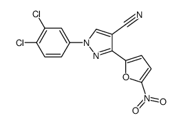 1-(3,4-dichlorophenyl)-3-(5-nitrofuran-2-yl)pyrazole-4-carbonitrile结构式