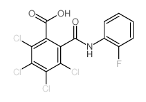 Benzoicacid, 2,3,4,5-tetrachloro-6-[[(2-fluorophenyl)amino]carbonyl]- Structure