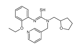 3-(2-ethoxyphenyl)-1-(oxolan-2-ylmethyl)-1-(pyridin-3-ylmethyl)thiourea结构式