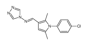 (E)-1-[1-(4-chlorophenyl)-2,5-dimethylpyrrol-3-yl]-N-(1,2,4-triazol-4-yl)methanimine Structure