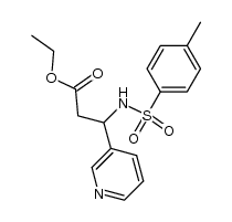 3-pyridin-3-yl-3-(toluene-4-sulfonylamino)-propionic acid ethyl ester结构式