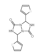 3,7-Di(2-thienyl)tetrahydro-1H,5H-(1,2,4)triazolo(1,2-a)(1,2,4)triazole-1,5-dione结构式