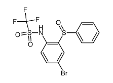 N-(2-Benzenesulfinyl-4-bromo-phenyl)-C,C,C-trifluoro-methanesulfonamide Structure