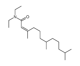 N,N-diethyl-3,7,11-trimethyldodec-2-enamide结构式