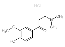 3-dimethylamino-1-(4-hydroxy-3-methoxy-phenyl)propan-1-one结构式