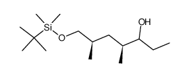 (2R,4S,5RS)-1-(tert-butyl(dimethyl)silyloxy)-5-hydroxy-2,4-dimethylheptane结构式