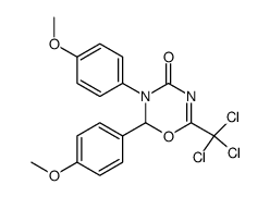 2,3-bis-(4-methoxy-phenyl)-6-trichloromethyl-2,3-dihydro-[1,3,5]oxadiazin-4-one Structure