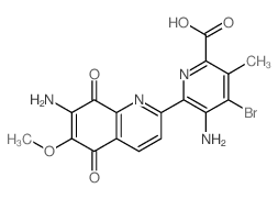 2-Pyridinecarboxylicacid,5-amino-6-(7-amino-5,8-dihydro-6-methoxy-5,8-dioxo-2-quinolinyl)-4-bromo-3-methyl- picture