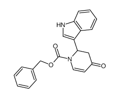 benzyl 2-(1H-indol-3-yl)-4-oxo-3,4-dihydropyridine-1(2H)-carboxylate Structure