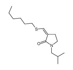 3-(hexylsulfanylmethylidene)-1-(2-methylpropyl)pyrrolidin-2-one结构式