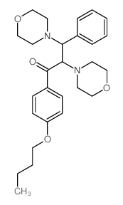 1-(4-butoxyphenyl)-2,3-dimorpholin-4-yl-3-phenyl-propan-1-one结构式
