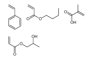 butyl prop-2-enoate,2-hydroxypropyl prop-2-enoate,2-methylprop-2-enoic acid,styrene结构式