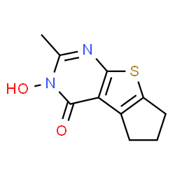 4H-Cyclopenta[4,5]thieno[2,3-d]pyrimidin-4-one,3,5,6,7-tetrahydro-3-hydroxy-2-methyl-(9CI) Structure