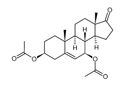 Androst-5-en-17-one, 3,7-bis(acetyloxy)-, (3beta,7beta)- (9CI) Structure