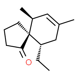 Spiro[4.5]dec-7-en-1-one, 10-ethyl-6,8-dimethyl-, (5R,6S,10S)-rel- (9CI)结构式