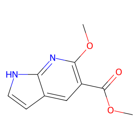 1H-Pyrrolo[2,3-b]pyridine-5-carboxylic acid, 6-Methoxy-, Methyl ester Structure