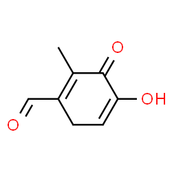 1,4-Cyclohexadiene-1-carboxaldehyde, 4-hydroxy-2-methyl-3-oxo- (9CI)结构式