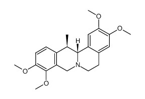 (13R,13aR)-5,8,13,13a-Tetrahydro-2,3,9,10-tetramethoxy-13-methyl-6H-dibenzo[a,g]quinolizine结构式