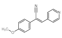 2-(4-methoxyphenyl)-3-pyridin-4-yl-prop-2-enenitrile structure