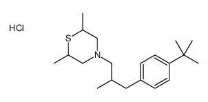 4-[3-(4-tert-butylphenyl)-2-methylpropyl]-2,6-dimethylthiomorpholine,hydrochloride结构式