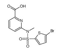 6-[(5-bromothiophen-2-yl)sulfonyl-methylamino]pyridine-2-carboxylic acid Structure