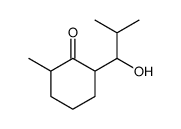 2-(1-hydroxy-2-methylpropyl)-6-methylcyclohexan-1-one Structure