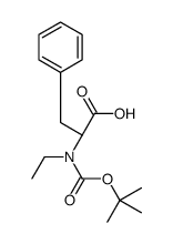 (2S)-2-[ethyl-[(2-methylpropan-2-yl)oxycarbonyl]amino]-3-phenylpropanoic acid Structure