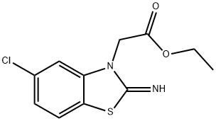 5-Chloro-2,3-dihydro-2-imino-3-benzothiazoleacetic acid ethyl ester structure