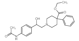 ethyl 1-[2-(4-acetamidophenyl)-2-hydroxy-ethyl]-4-phenyl-piperidine-4-carboxylate结构式