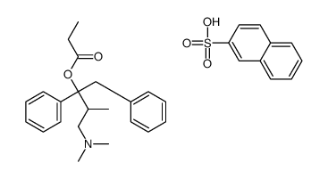 dimethyl-(2-methyl-3,4-diphenyl-3-propanoyloxybutyl)azanium,naphthalene-2-sulfonate Structure
