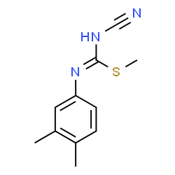 4-([(CYANOIMINO)(METHYLSULFANYL)METHYL]AMINO)-1,2-DIMETHYLBENZENE结构式