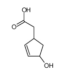 3-(carboxymethyl)-5-hydroxycyclopentene结构式