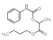 Propanoic acid,2-[[(phenylamino)carbonyl]oxy]-, butyl ester Structure