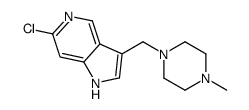 6-chloro-3-[(4-methylpiperazin-1-yl)methyl]-1H-pyrrolo[3,2-c]pyridine结构式