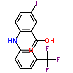 Benzoic acid,5-iodo-2-[[3-(trifluoromethyl)phenyl]amino]-结构式