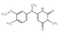 6-[(3-methoxy-4-methyl-phenyl)-methyl-amino]-3-methyl-1H-pyrimidine-2,4-dione Structure