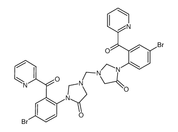 N,N'-methylenebis[3-(2'-o-pyridoyl-4-bromo)phenyl]-4-imidazolidinone结构式