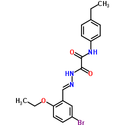 2-[(2E)-2-(5-Bromo-2-ethoxybenzylidene)hydrazino]-N-(4-ethylphenyl)-2-oxoacetamide Structure